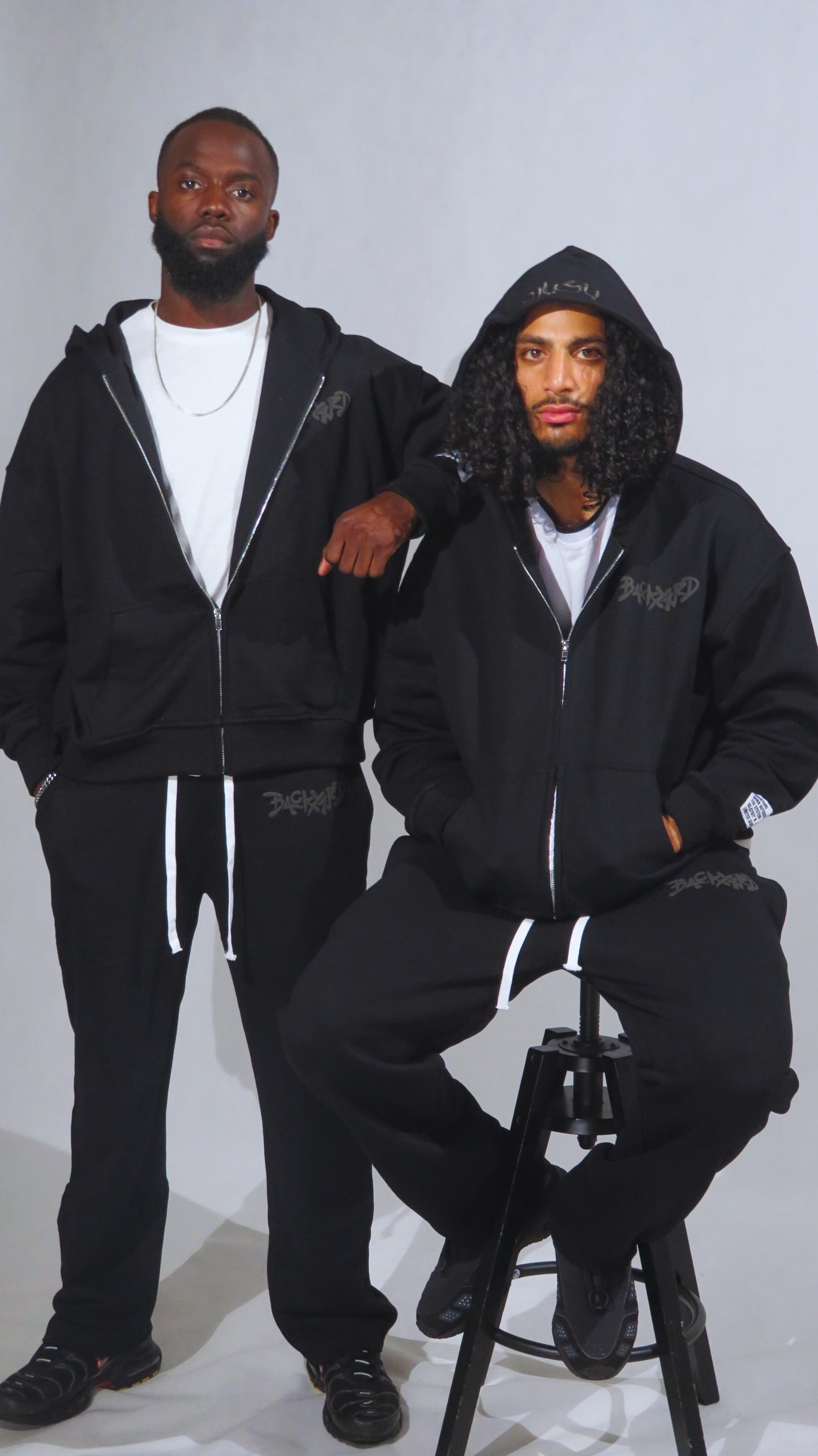 BLACK ON BLACK SWEATSUIT