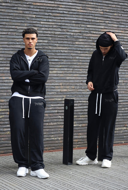BLACK ON BLACK SWEATPANTS