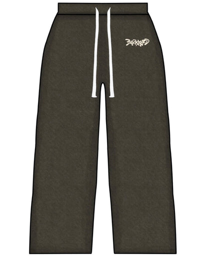 BROWN DISTRESSED SWEATPANTS